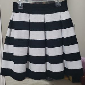 Black & White vertical stripe skirt